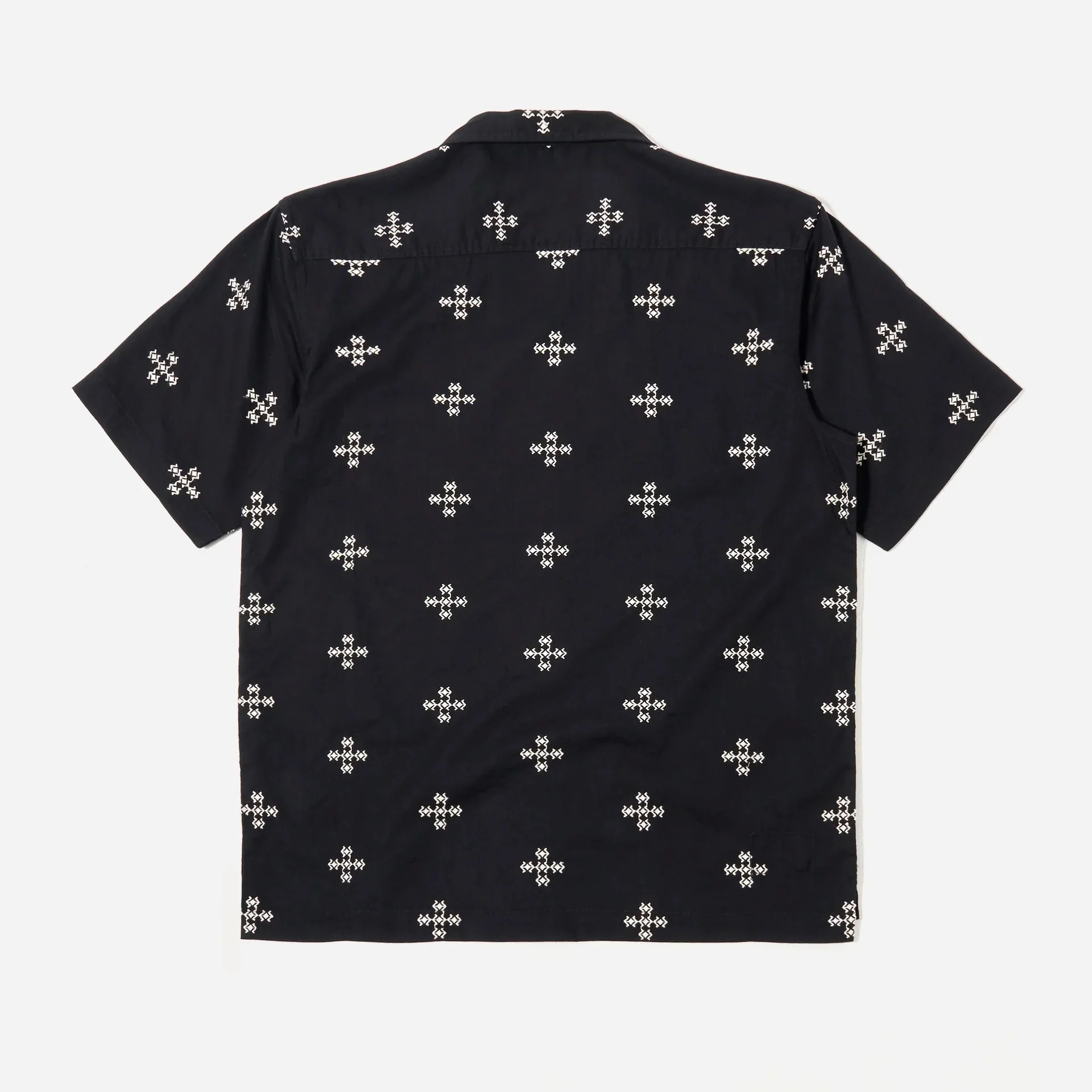 Camp Shirt - Black Embroidered Diamond - Image 5