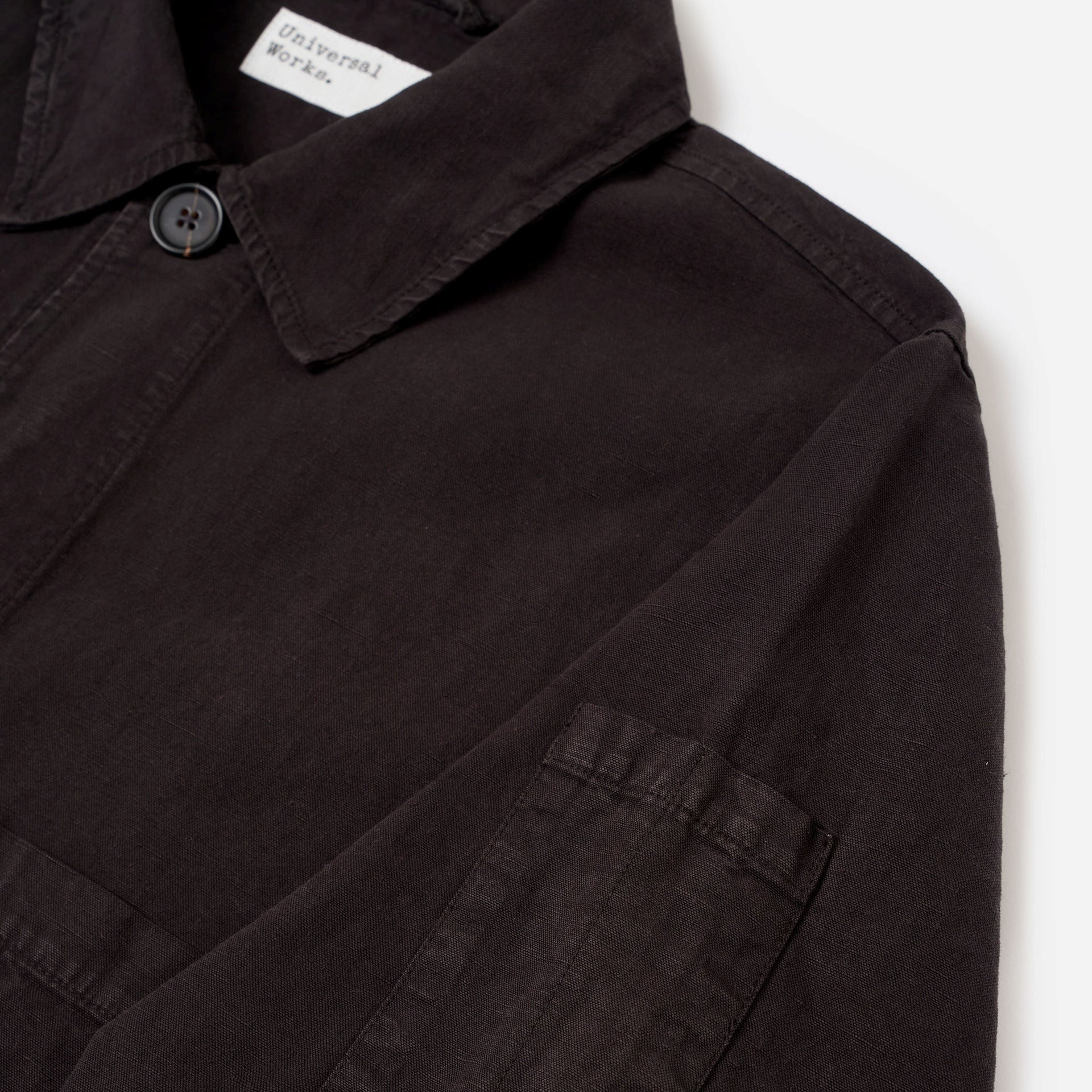 Coverall Jacket  - Licorice Lyo Linen Mix - Image 3