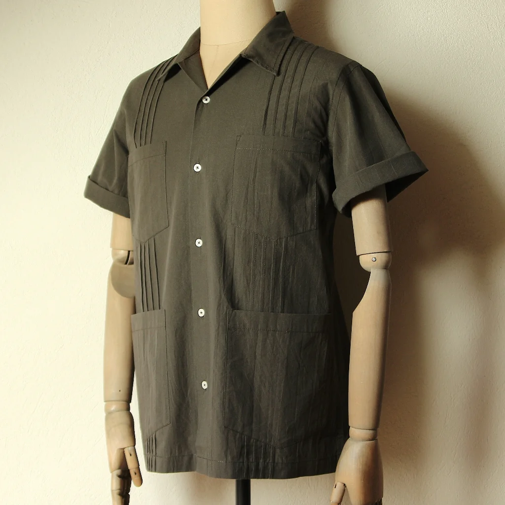 Dwight Overshirt - Olive Tech Cotton - Image 3