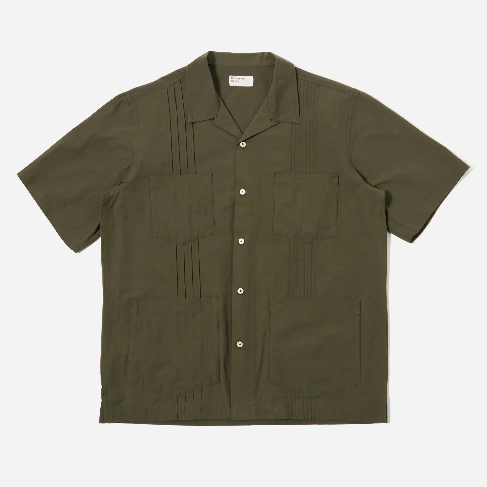 Dwight Overshirt - Olive Tech Cotton - Image 4