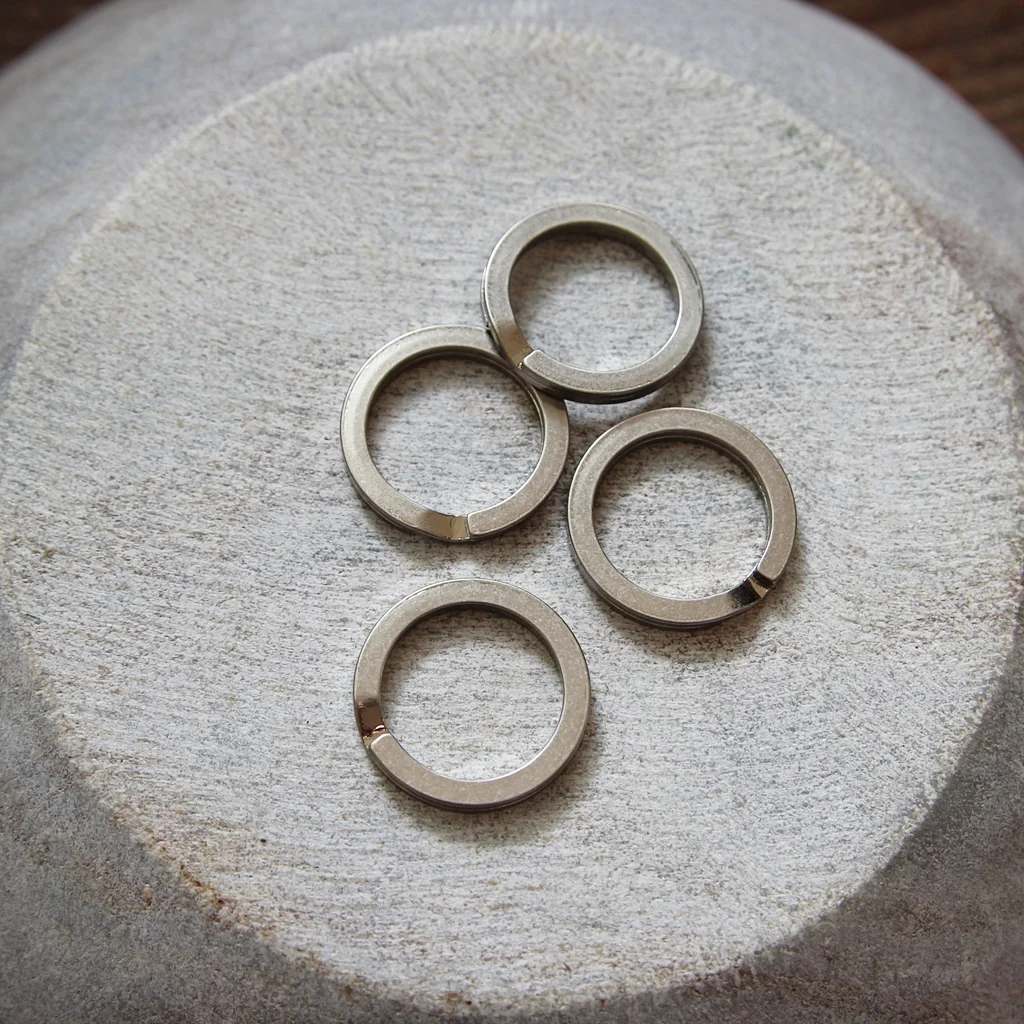 Flat Split Ring Matte Silver - Image 2