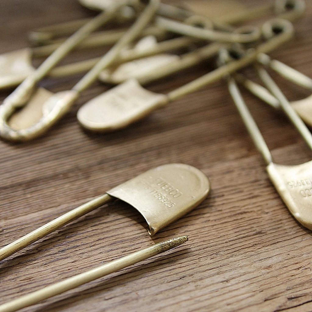Giant Brass Safety Pin - Image 3