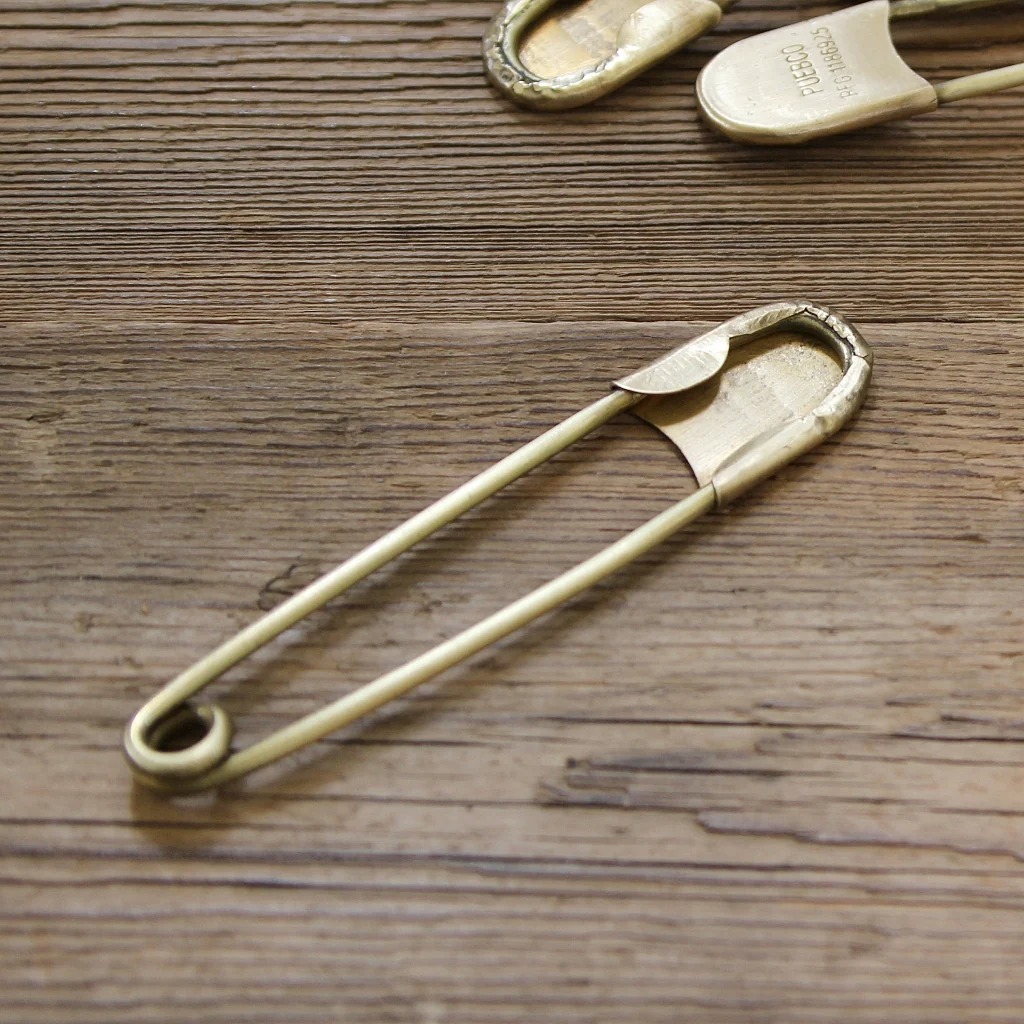 Giant Brass Safety Pin - Image 6