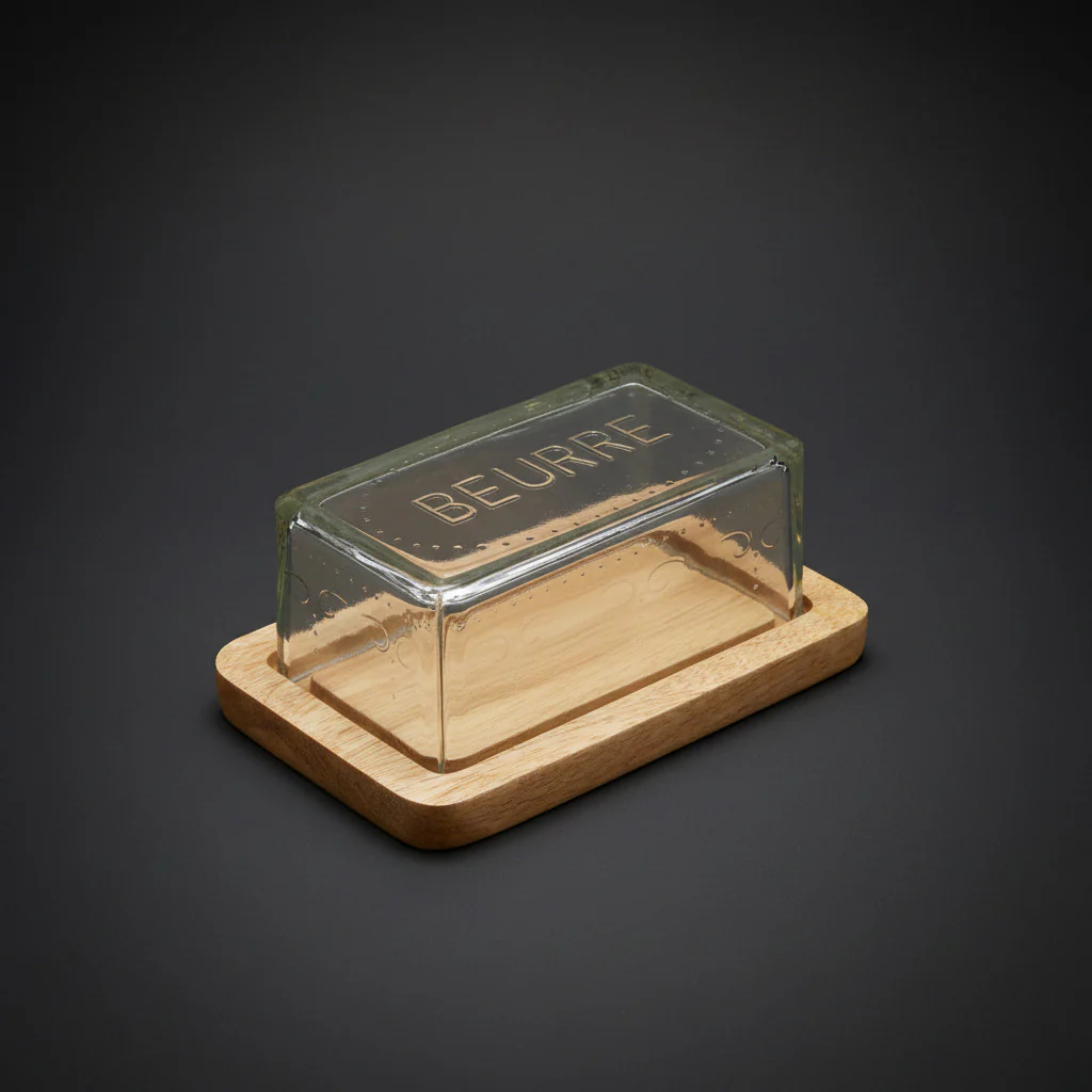 Glass Butter Dish 'Beurre' - Image 2