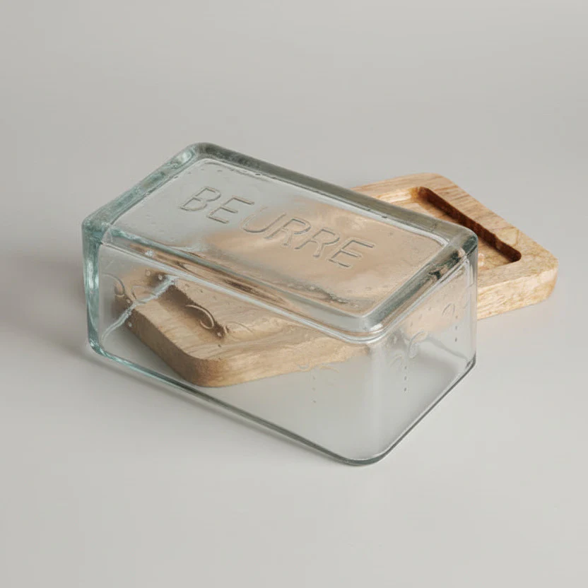 Glass Butter Dish 'Beurre' - Image 3