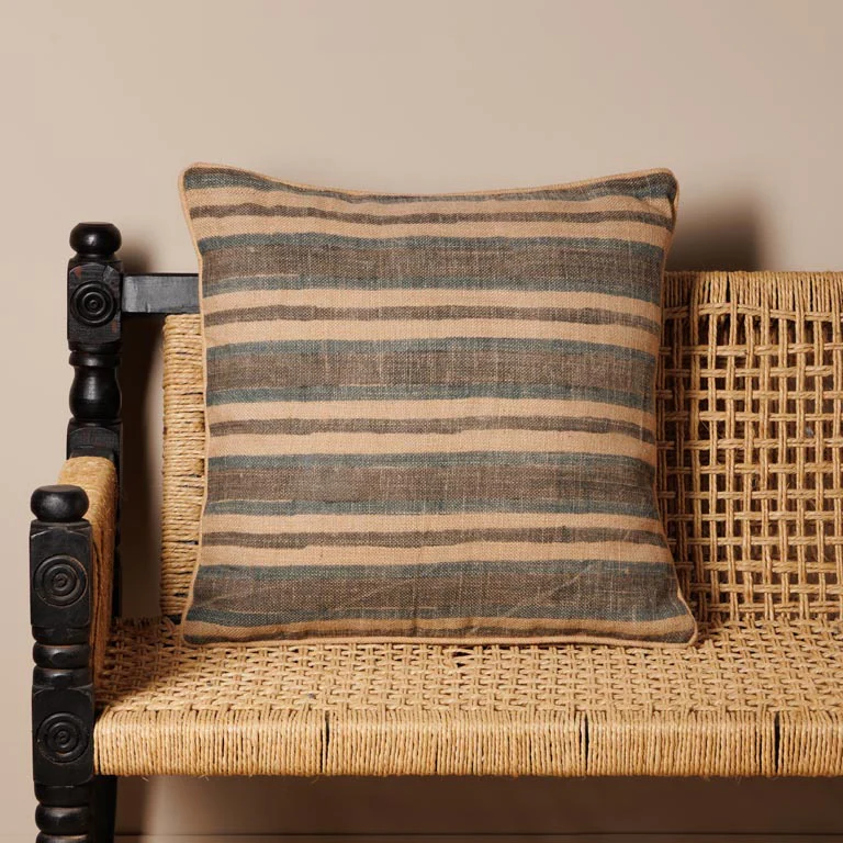 Grey Jute Cushion - Image 2