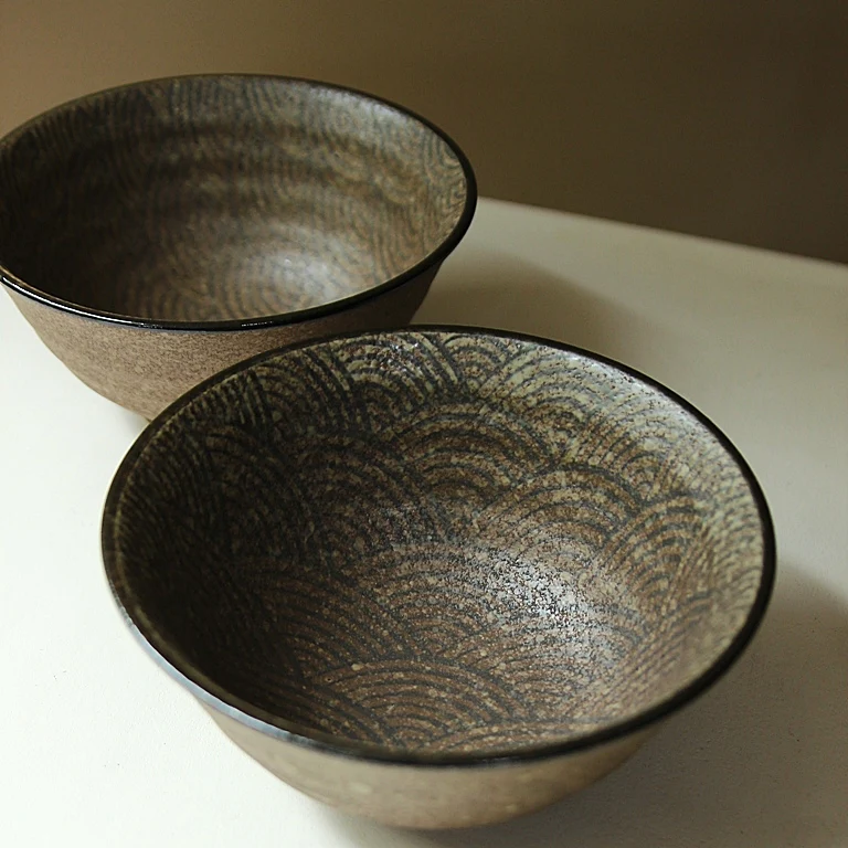 Japanese Nami Stoneware Bowl - Image 2