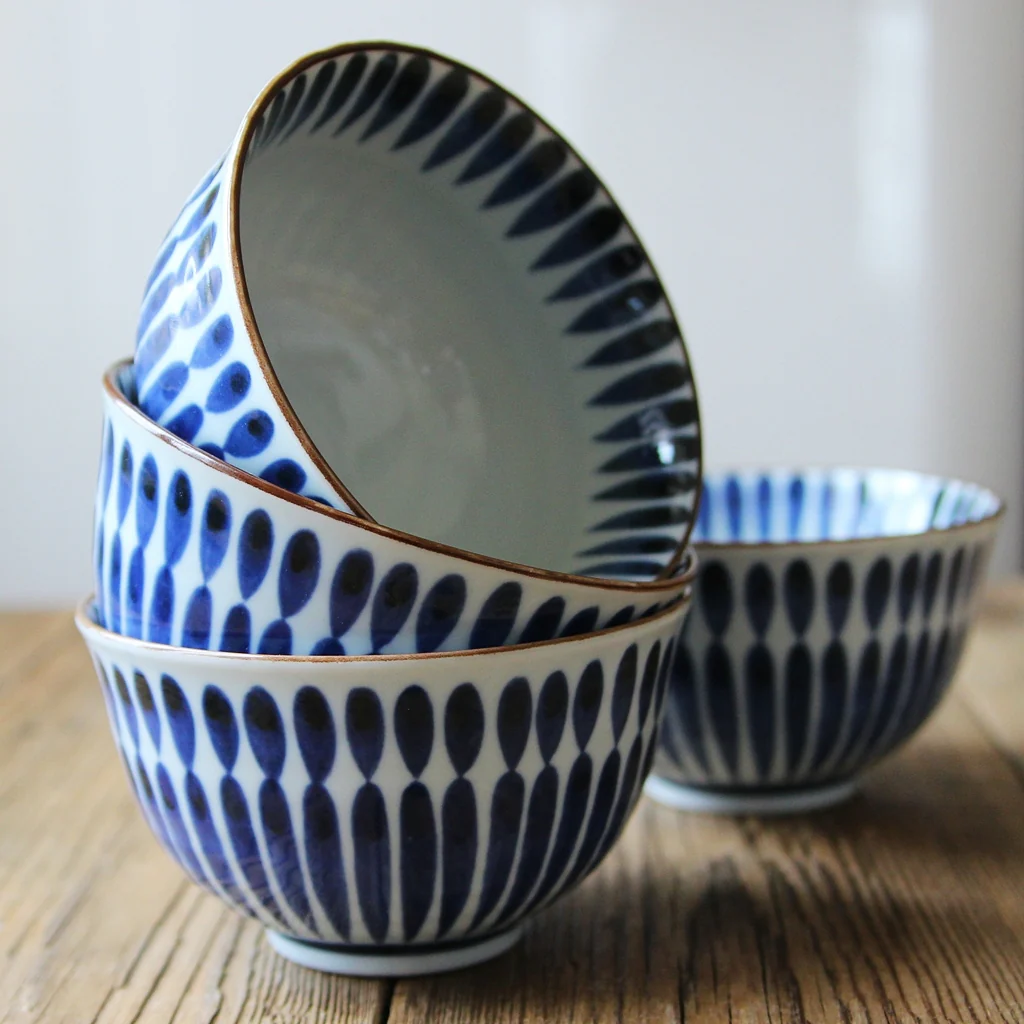 Japanese Pattern Bowl - Set of 4 - Image 2