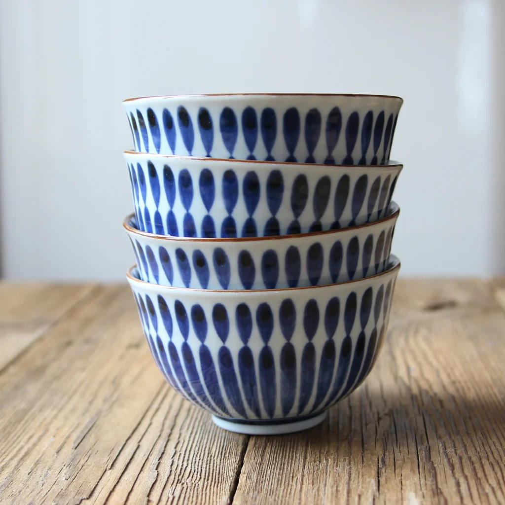 Japanese Pattern Bowl - Set of 4 - Image 4