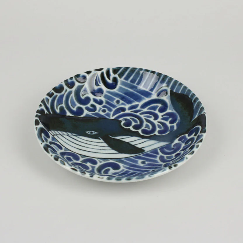 Whale Porcelain Soba Plate