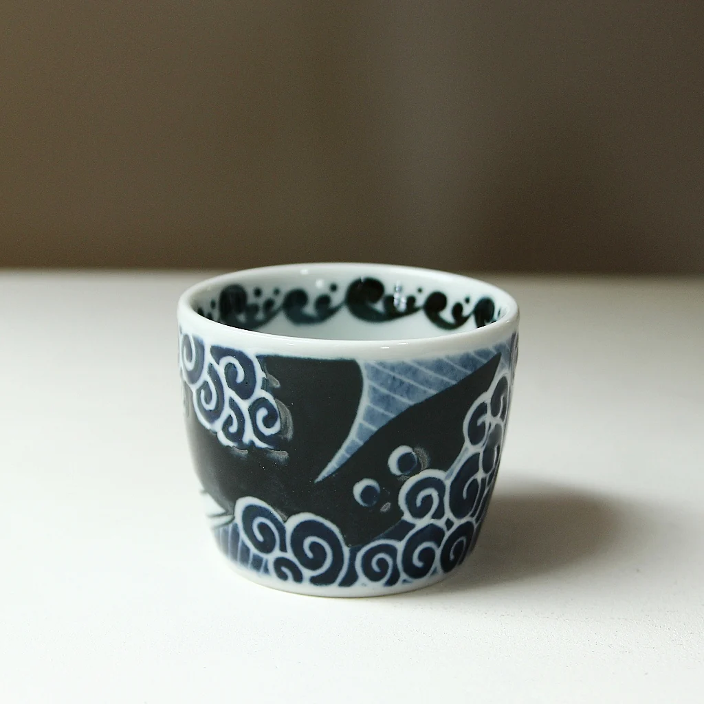 Whale Porcelain Soba Cup - Image 4