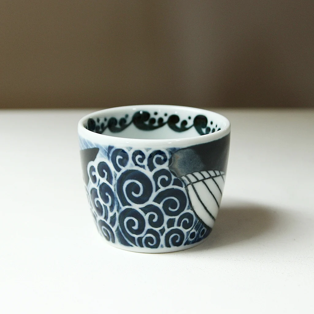 Whale Porcelain Soba Cup - Image 5
