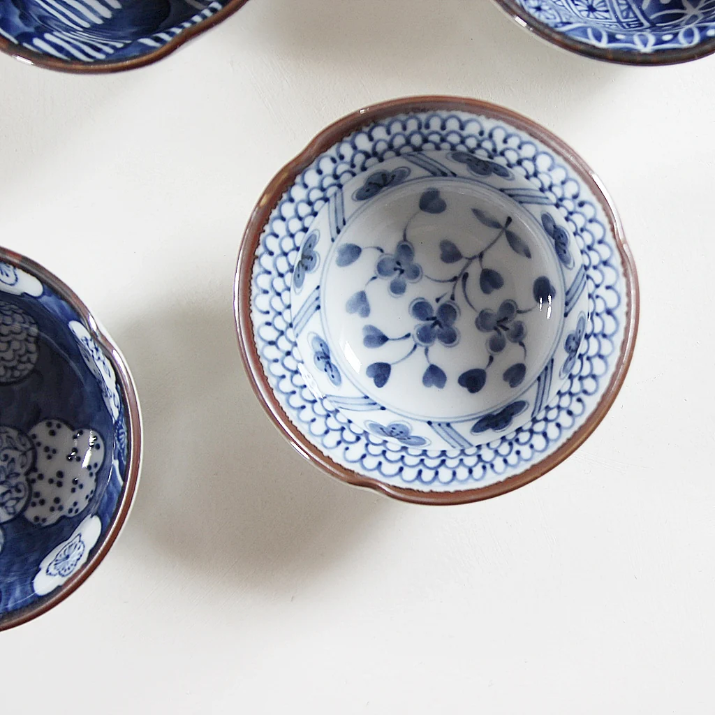 Japanese Blue Pattern Bowl – Set of 5 - Image 6