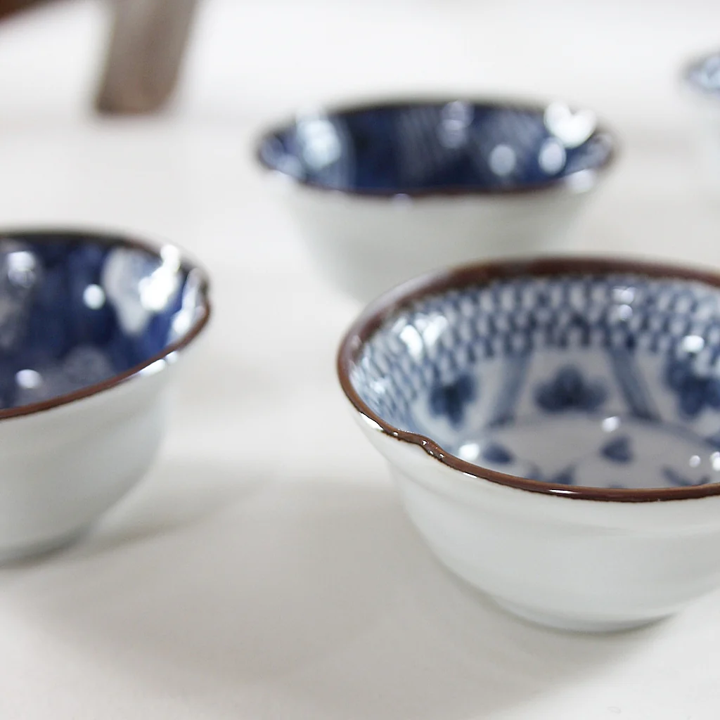 Japanese Blue Pattern Bowl – Set of 5 - Image 7