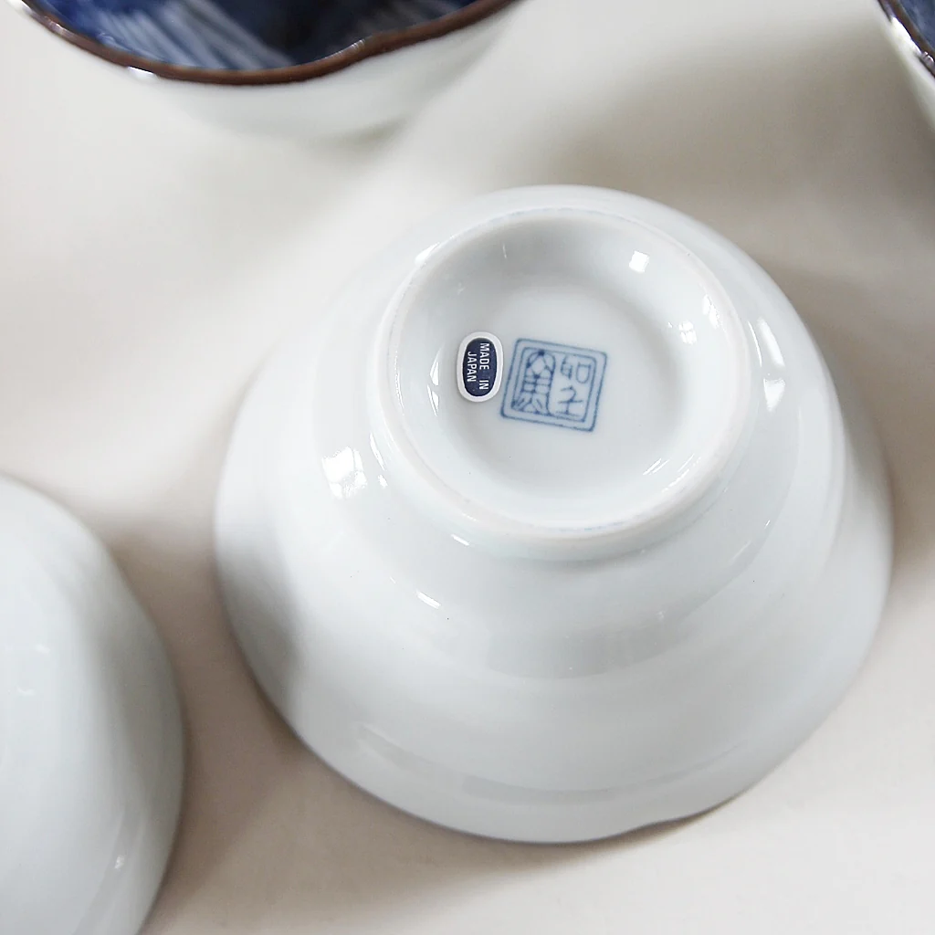 Japanese Blue Pattern Bowl – Set of 5 - Image 8
