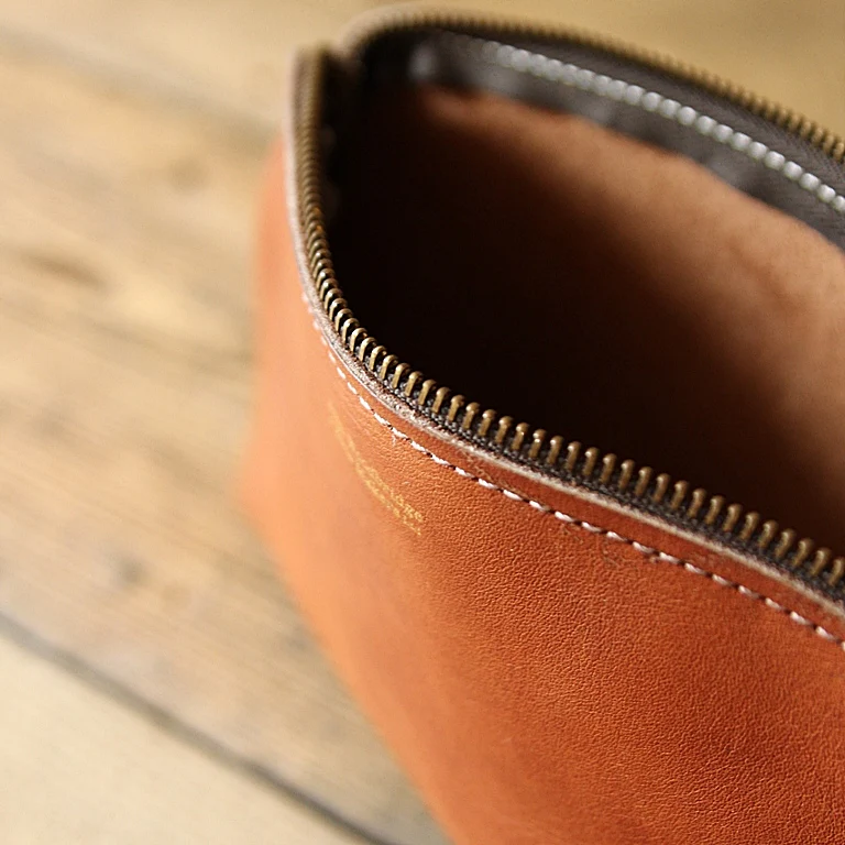 Leather Pouch - Cognac - Image 3