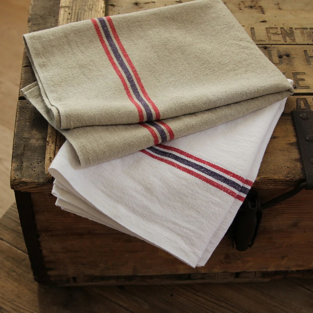 Linen Tea Towel Drapeau - blanc - Image 2
