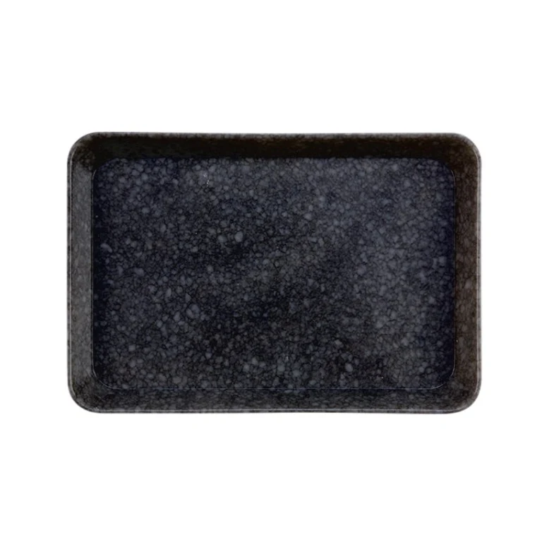 Marbled Melamine Tray - Black - Image 3