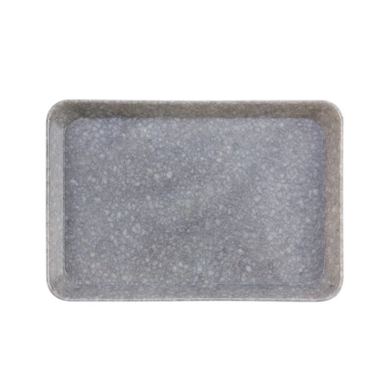 Marbled Melamine Tray - Grey - Image 3