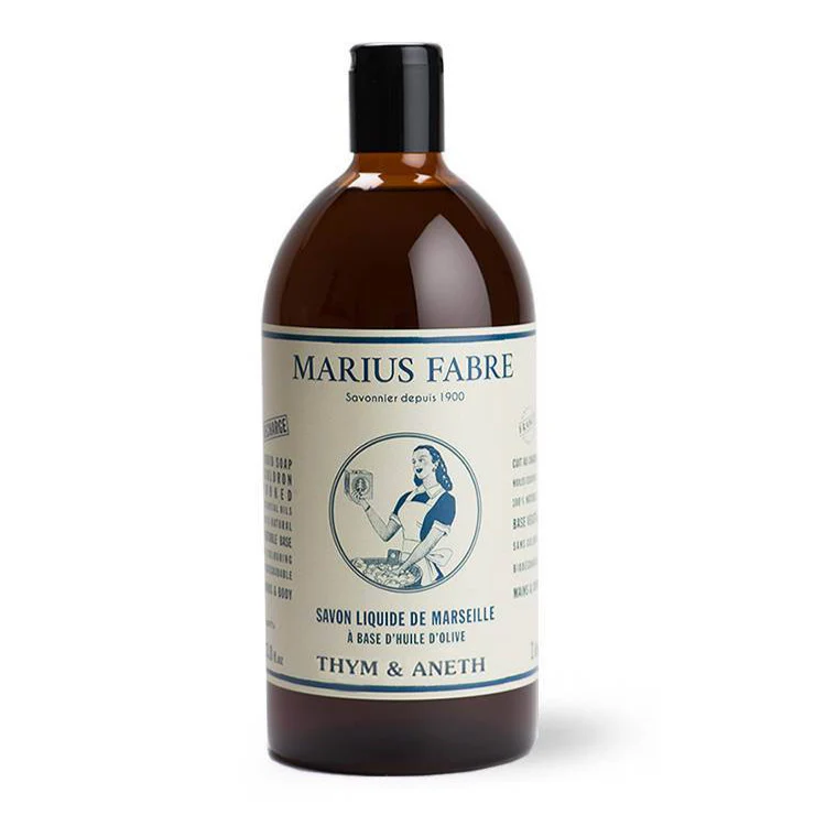 Marseille Liquid Soap Thyme & Dill 1 L - Image 2