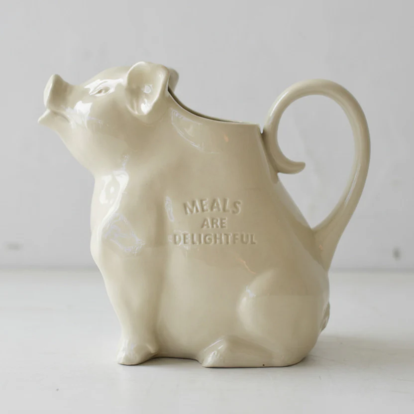 Piggy Pitcher L - White - Image 4