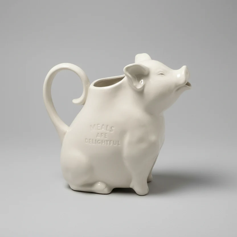 Piggy Pitcher L - White - Image 5