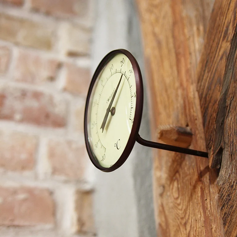 Round Thermometer Bronze Patina - Image 2