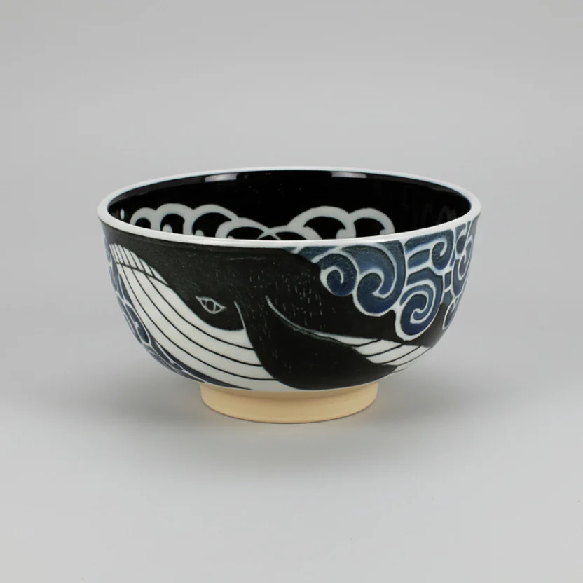 Whale Porcelain Soba Bowl - Image 2