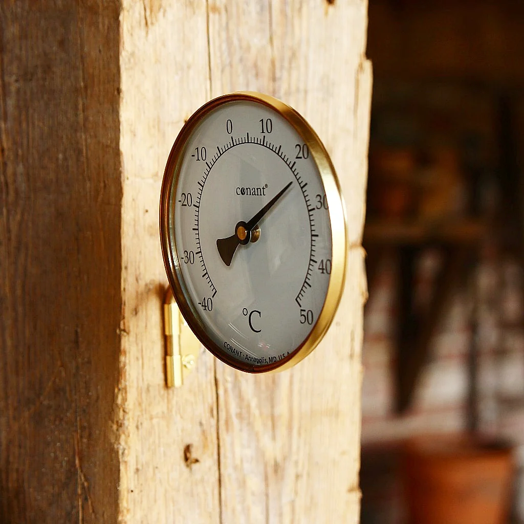 Round Thermometer Brass - Image 3
