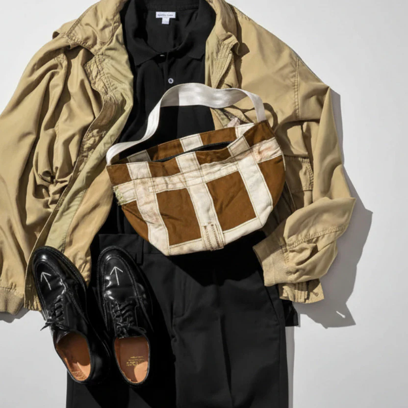 Vintage Brown Parachute Bag Small - Image 3