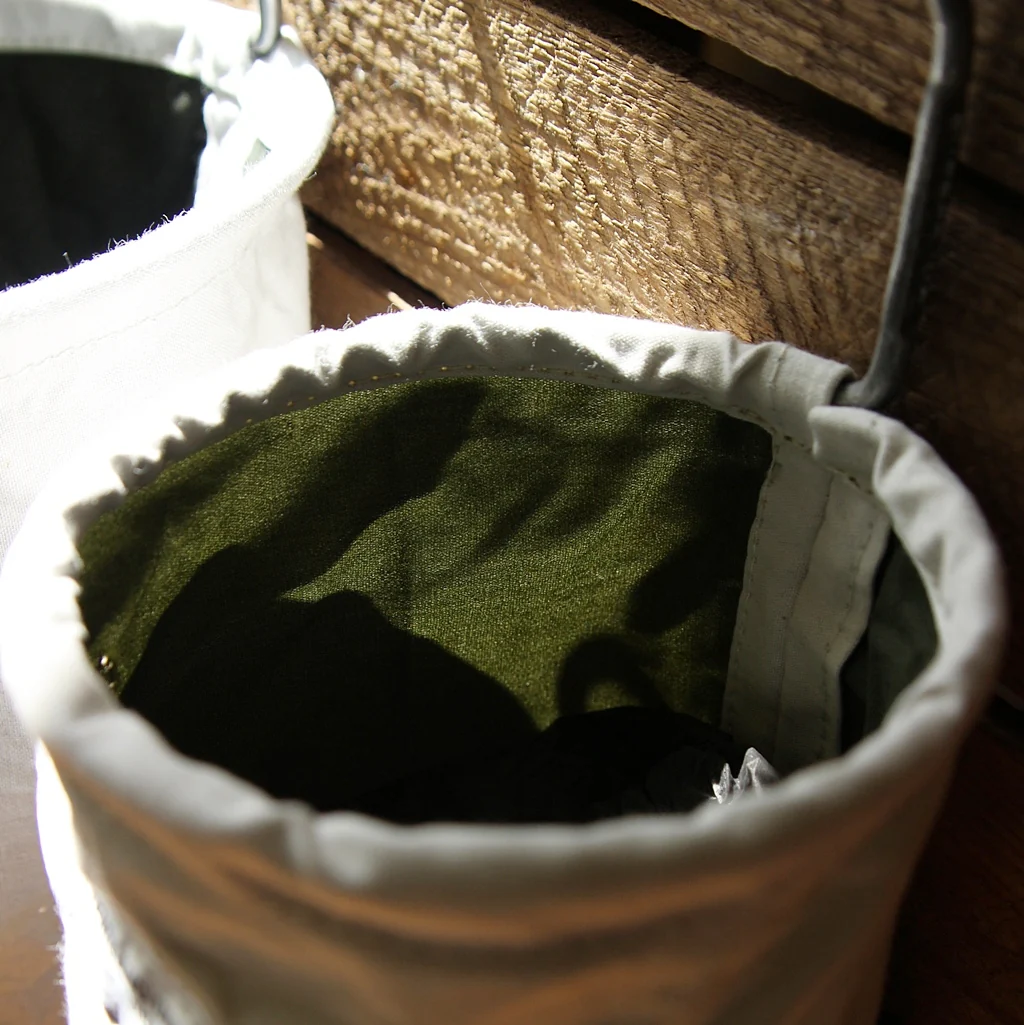 Vintage Fabric Hook Basket - Image 4