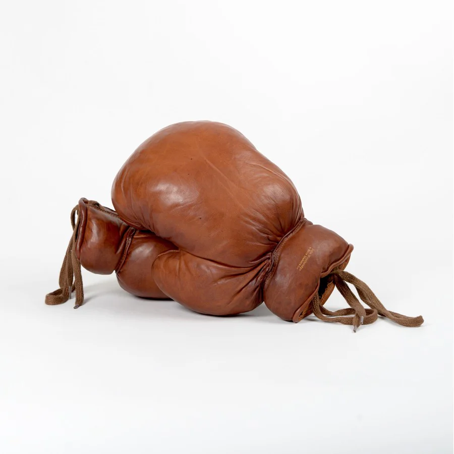 Vintage Leather Boxing Gloves 1920 in Cognac - Image 6