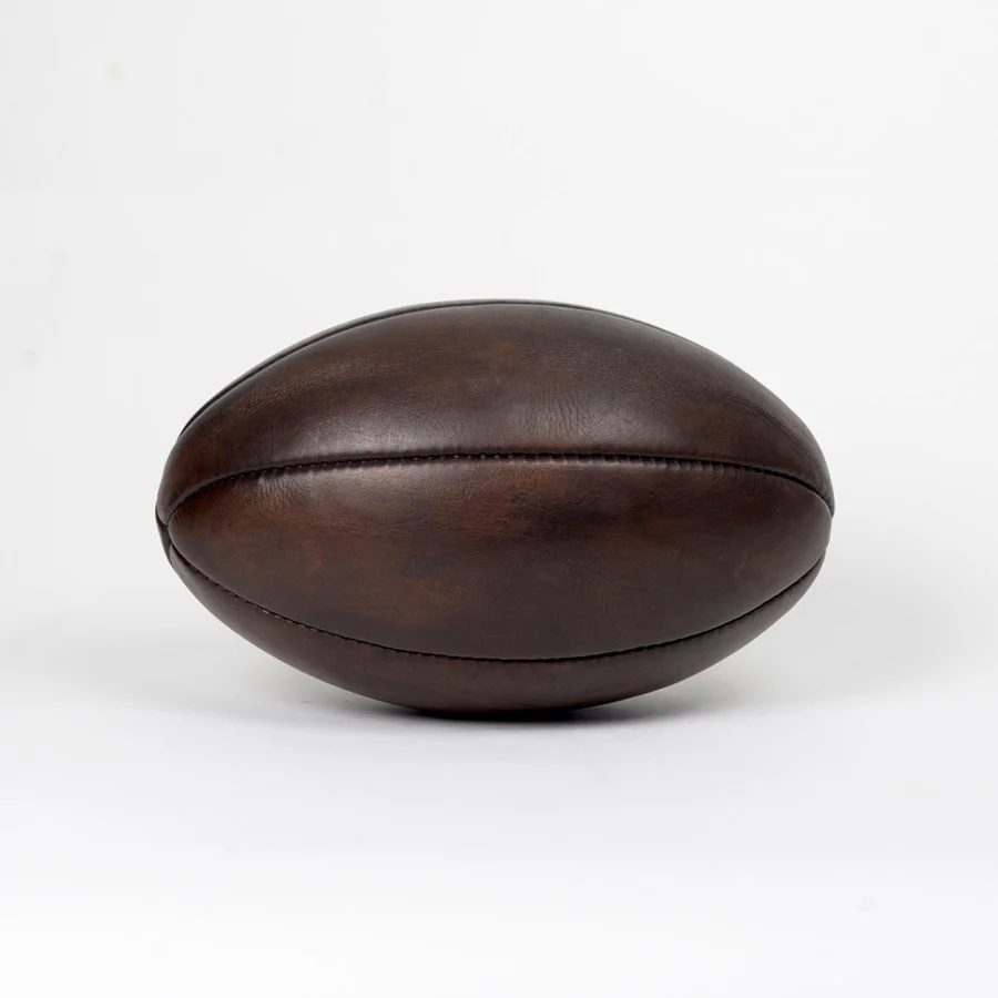 Vintage Leather Rugby Ball 1920 - Image 2