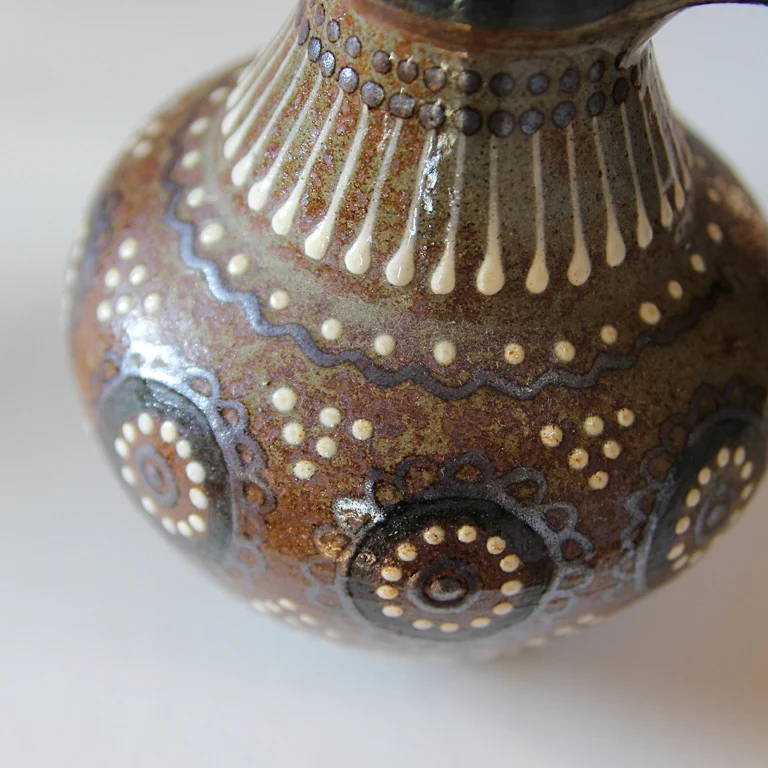 Vintage Studiokeramik Krug – Handdekoriert - Image 5