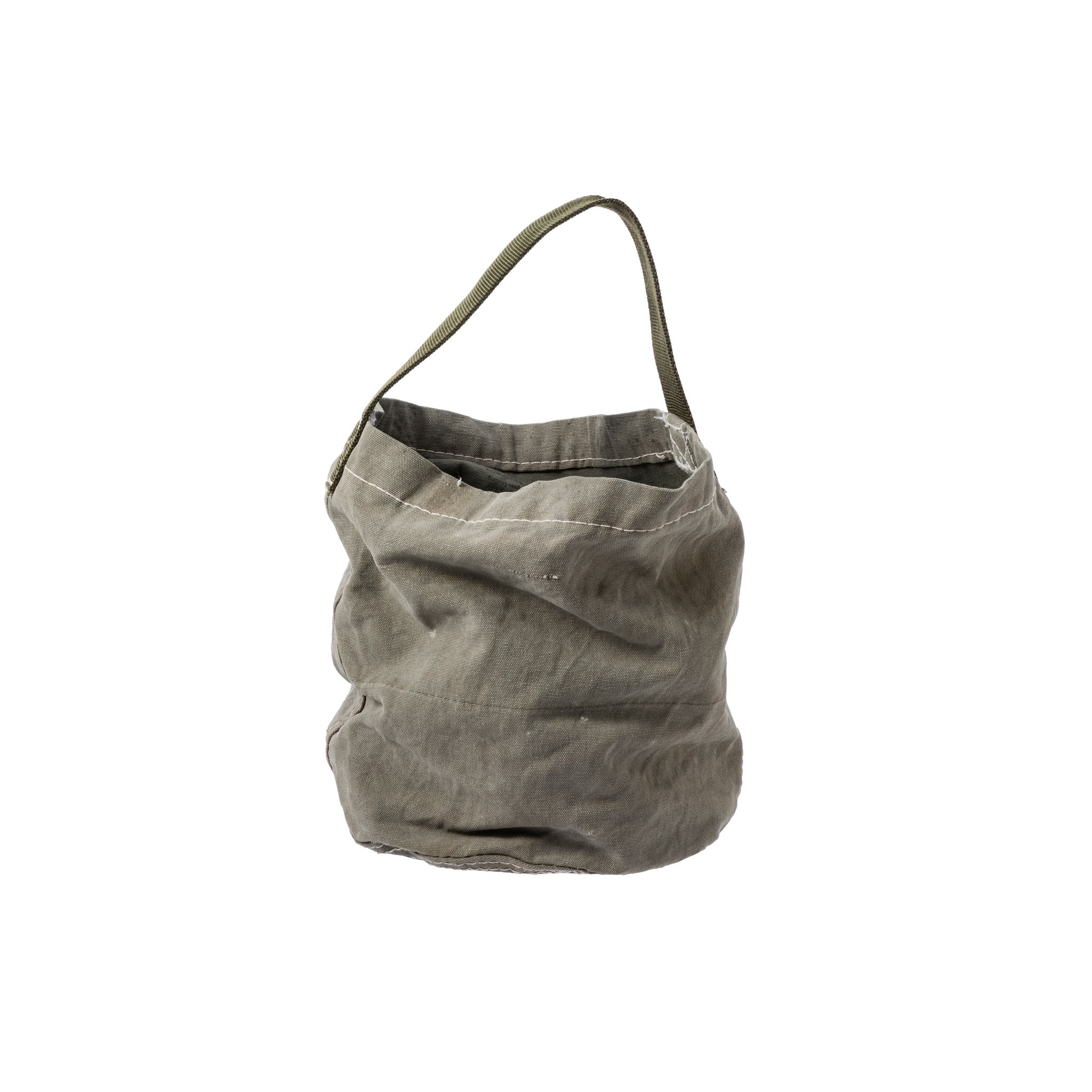 Vintage Tent Fabric Round Bag - Image 3
