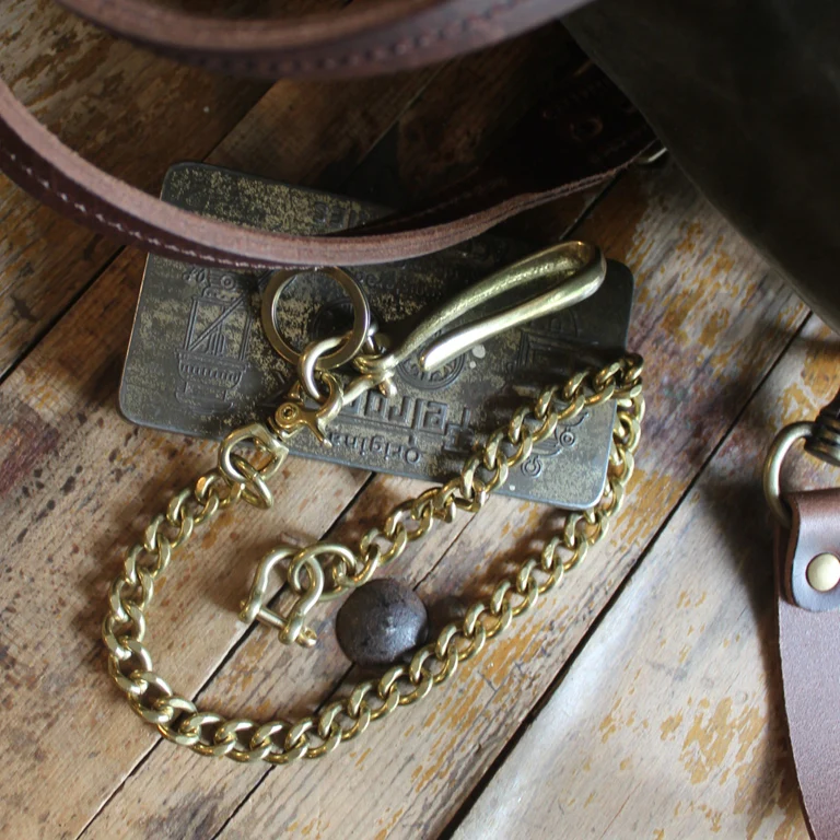 Wallet Chain Flat Cut Brass - Image 3