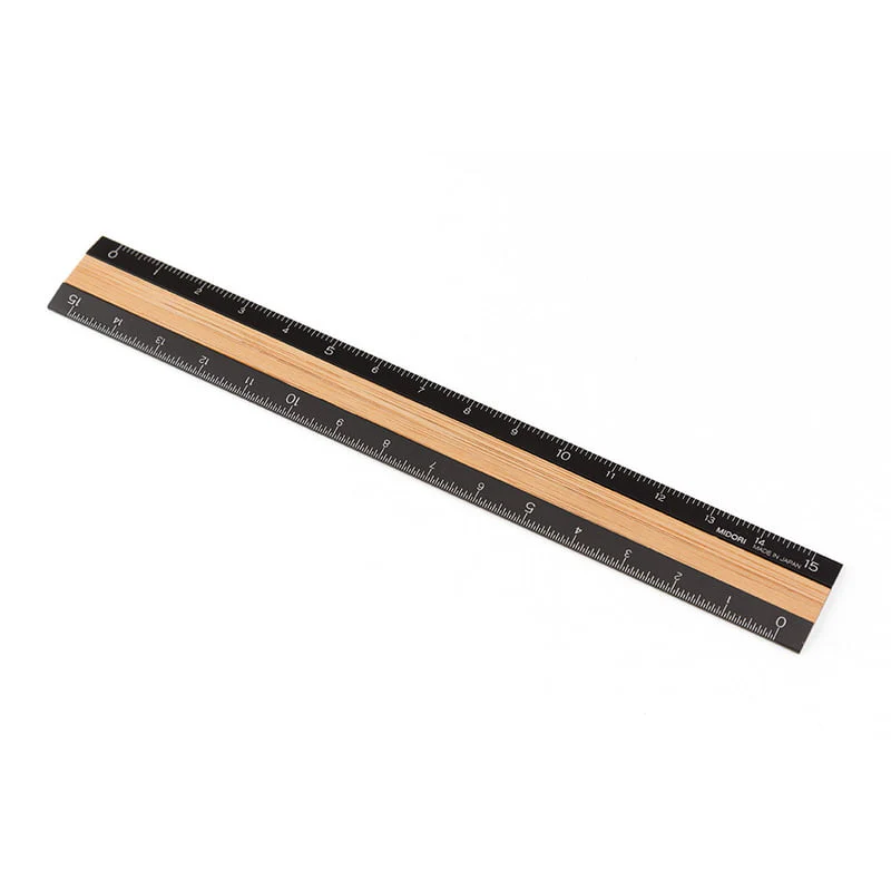Wooden Ruler Black - 15 cm - Image 4